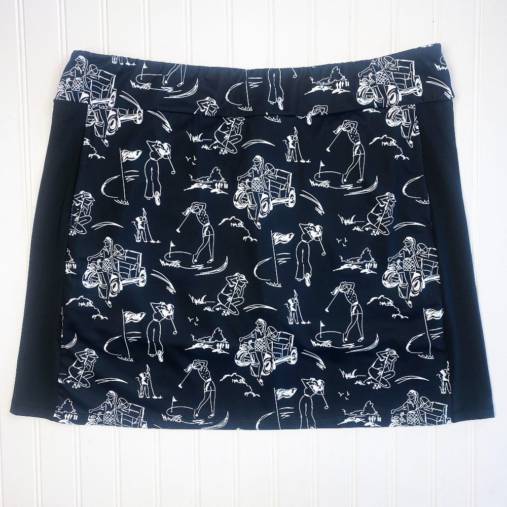 [NWT] SanSoleil SolStyle Birdie Black Golf Skort | Size XL
